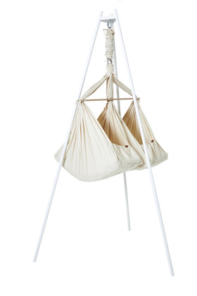 Membantu Basic Dvojitý hojdací vak pre dvojičky – Béžový