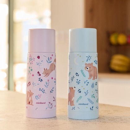 Miniland Detská nerezová termoska Dreamland 350 ml - medvedíky