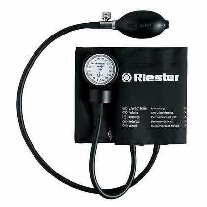 RIESTER EXACTA 1350-105, Lékařský hodinkový tlakoměr s manžetou s háčky 24 - 32cm