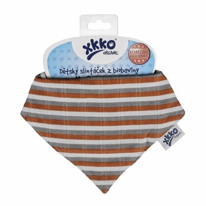 XKKO - Bio Fußschemel Old Times Brown Stripes
