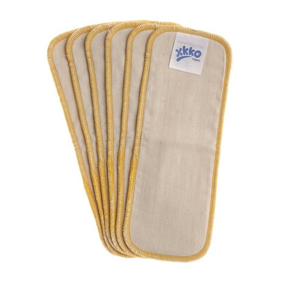 XKKO Organic Twill - Natur, Einlagewindeln, Größe S (6 Stück)