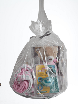 Babygift Neugeborenen-Set, Babyzubehör in einer Geschenkverpackung, rosa