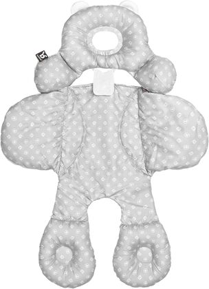 Benbat Body Support – Ergonomická oboustranná vložka do autosedačky a kočárku, 0-12m, šedá