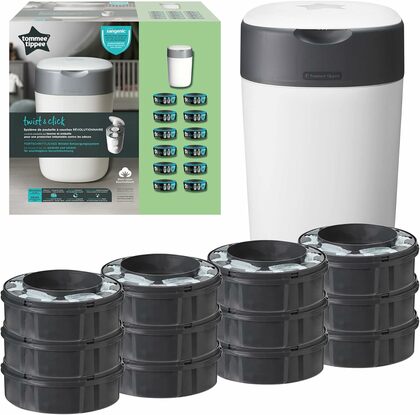 Tommee Tippee Twist &amp; Click Koš na plienky+ 12 náplní/kaziet