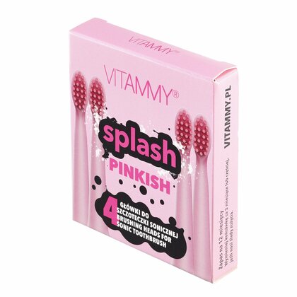VITAMMY SPLASH, Náhradní násady na zubní kartáčky SPLASH, růžová/pink/, 4ks