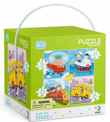 DoDo Puzzle 4in1 - Közlekedési eszközök