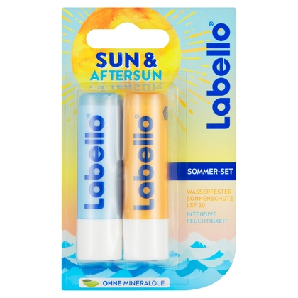 Labello Sun Protect OF 30 + Hydro Care ošetřující balzám na rty 2 x 4,8 g