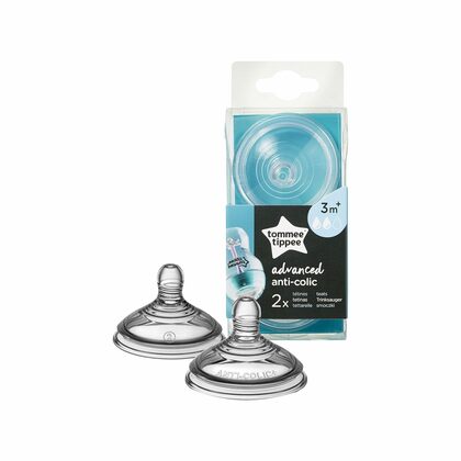 Tommee Tippee CTN ADVANCED ANTI-COLIC palackbimbó, Közepes áramlás 3m+, 2 db