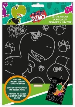 Kids Euroswan Scratch-Kreativset, Crazy Dino