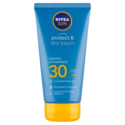 NIVEA Sun Protect &amp; Dry Touch Neviditeľný krémový gél na opaľovanie OF 30, 175 ml