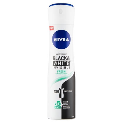 NIVEA Black &amp; White Invisible Fresh Sprej antiperspirant, 150 ml