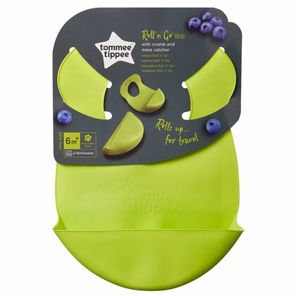 Tommee Tippee Explora roll&#039;n&#039;go, Kinder-Lätzchen, 6m+, grün