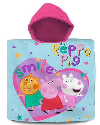 Euroswan-Poncho für Kinder – Peppa Pig, 60 x 120 cm