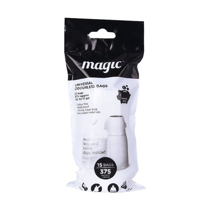 MAGIC Kôš na plienky - Plienkový systém, kapacita 25ks použitých plienok, tmavá šedá