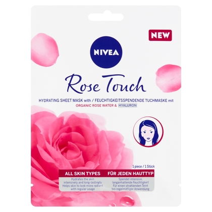 NIVEA Rose Touch 10-minútová hydratačná textilná maska, 1 ks