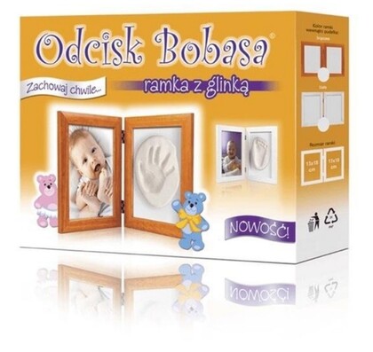 BabyOtisk Sada pro otisk, rámeček s hlínou - bílý