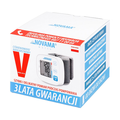 NOVAMA WHITE V Ramenný tlakomer s komfortným meraním počas nafukovania manžety
