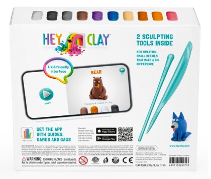 HEY CLAY Waldtiere Modelliermasse Set, Waldtiere