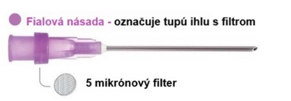 SOL-M™ Tupá jehla s 5-mikrónovým filtrem 18G 1 1/2 &quot;1.2 x 40 mm Sol-Millennium, 100 ks