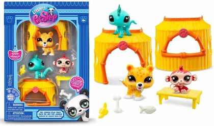 Littlest Pet Shop Tiki Jungle - Állatok a dzsungelből, 3 karakter