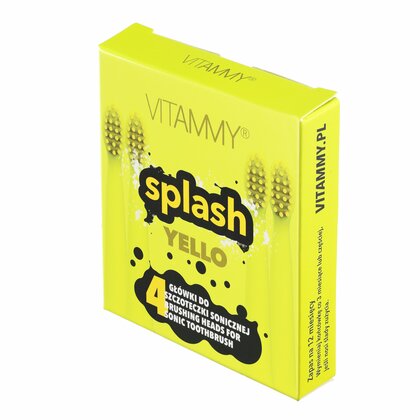 VITAMMY SPLASH, Ersatzgriffe für Zahnbürsten SPLASH, gelb /, 4St