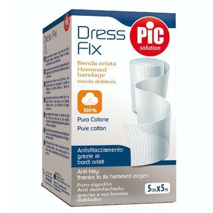 PIC Dress Fix, Univerzális kötszer 100% pamutból, 5m x 5cm