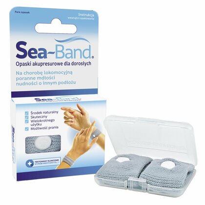 SEA-BAND Akupressur-Armbänder gegen Übelkeit für Erwachsene, grau