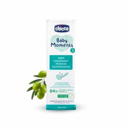 Chicco Baby Moments Ukľudňujúci krém proti zapareninám, 100ml, od 0m+