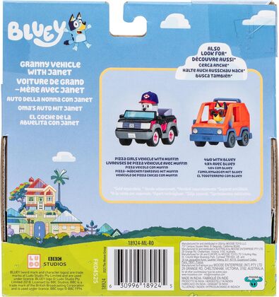 BLUEY Játékminiszett - Utazás a nagymama autójában