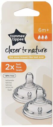 Tommee Tippee Natural Start ANTI-COLIC Flaschensauger Fast Flow 6m+, 2 Stk