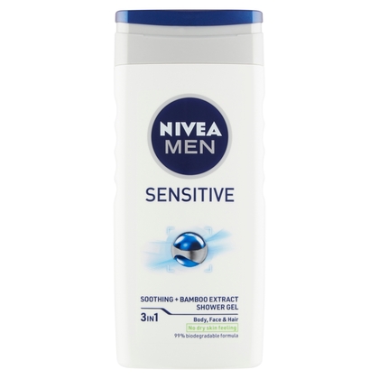 NIVEA Men Sensitive tusfürdő, 250 ml