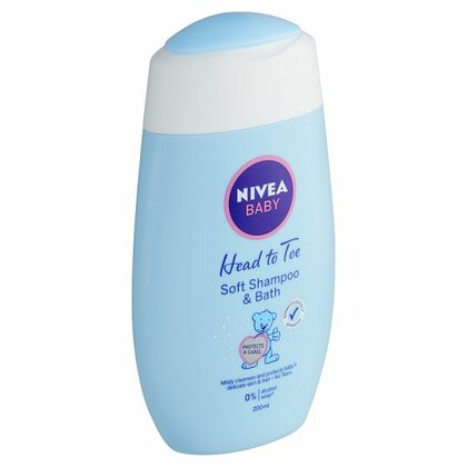 NIVEA Baby Soft Gyengéd fürdő az egész testre és sampon, 200 ml