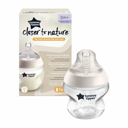 Tommee Tippee CTN Babyflasche ANTI-COLIC langsamer Durchfluss, 150 ml 0m+