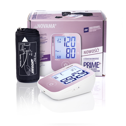 NOVAMA PRIME+ Ramenný tlakomer s ESH a IHB s USB-C adaptérom, ružový