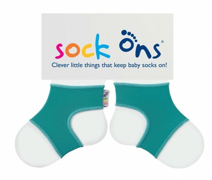 Sock Ons Návleky ne detské ponožky, Bright Turquoise - Veľkosť 6-12m