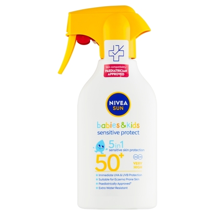 NIVEA Sun Sensitive Protect dětský sprej na opalování OF 50+, 270 ml