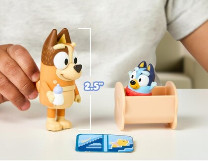 BLUEY Két figura csomag Chilli-vel és a babával kiegészítőkkel