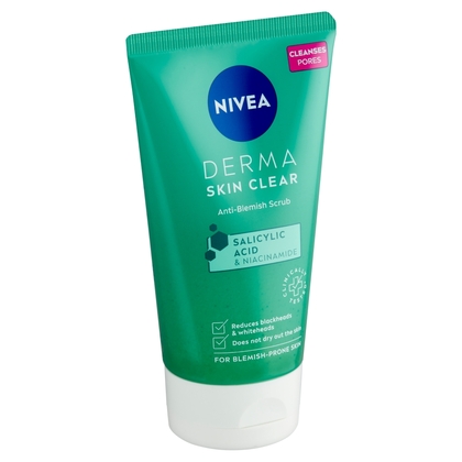 NIVEA Derma Skin Clear Čistiaci pleťový peeling 150 ml