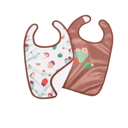 BabyToLove Set podbradníkov  – Mäkké nepremokavé podbradníky, Cactus Garden, 2ks