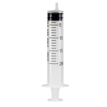 SOL-M Trojdielna striekačka Luer excentrická, 20 ml, 100 ks