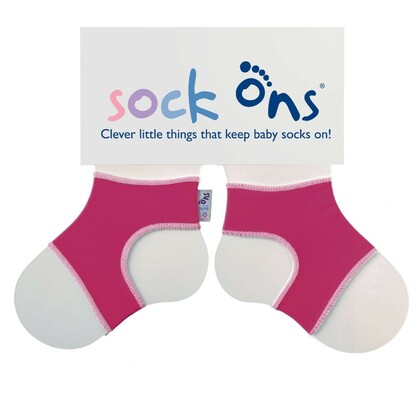 Sock Ons Návleky ne detské ponožky, Fuchsia - Veľkosť 0-6m