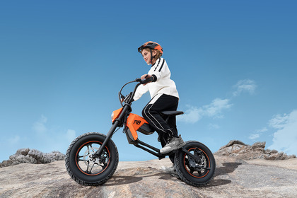 Hyper Gogo R8 Kinder-Elektromotorrad (Supersport) – 12" Räder, orange