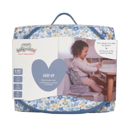 BabyToLove Cestovní podsedák Easy Up – Přenosná jídelní židle na cesty, Květiny
