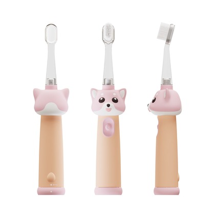 VITAMMY ePUPPY Kinder Schallzahnbürste (0–6 Jahre) + 2 Bürstenköpfe – Rosa