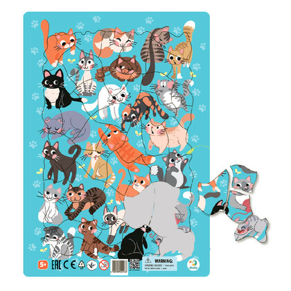 DoDo Puzzle s podložkou - Mačiatka 53 dielikov