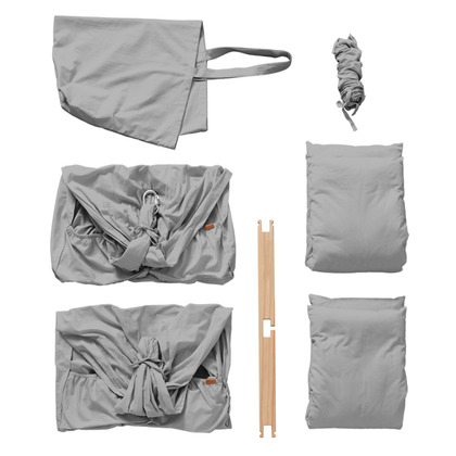 Membantu Basic Dvojitý hojdací vak pre dvojičky – Šedý