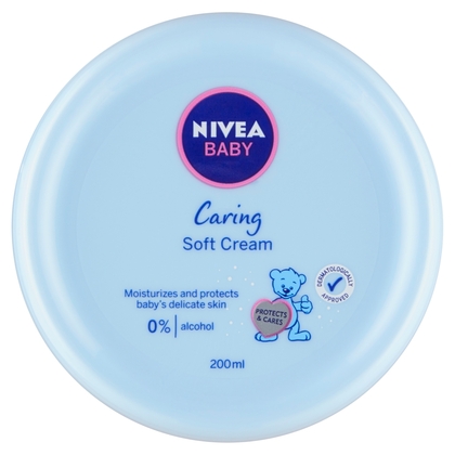 NIVEA Baby Soft, Feuchtigkeitsspendende Gesichts- und Körpercreme für Kinder, 200 ml
