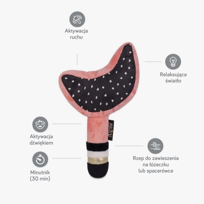 Miniland Magická hůlka ve tvaru měsíce s noční lampičkou