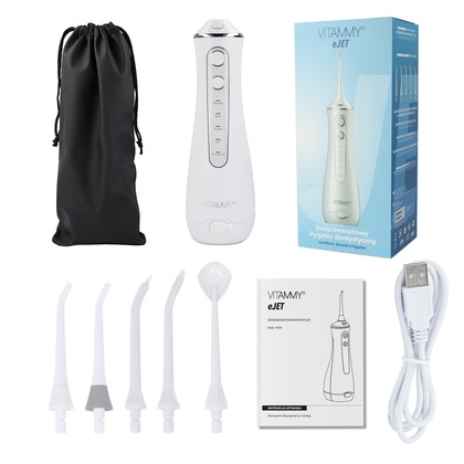 VITAMMY eJet Bezdrátová zubní sprcha s 5 koncovkami v sadě