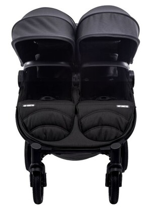 Baby Monsters Easy Twin 4 Ultra schmaler Kinderwagen für Zwillinge (Breite 65 cm), schwarz